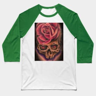 Skull Rose morph Baseball T-Shirt